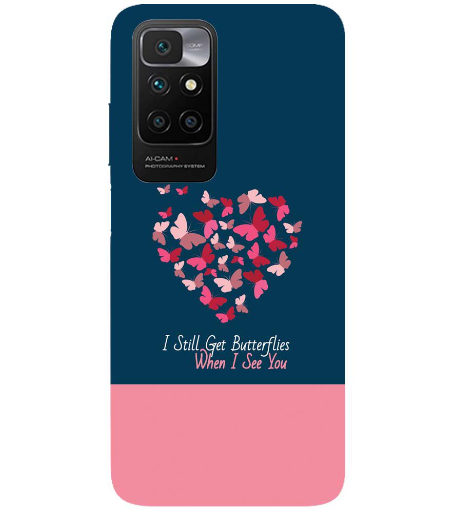 U0317-Butterflies on Seeing You Back Cover for Xiaomi Redmi 10 Prime