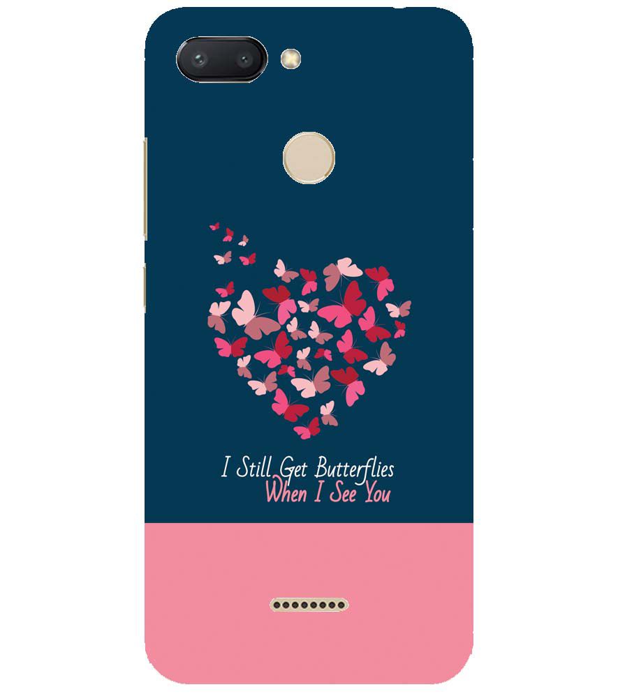 U0317-Butterflies on Seeing You Back Cover for Xiaomi Redmi 6