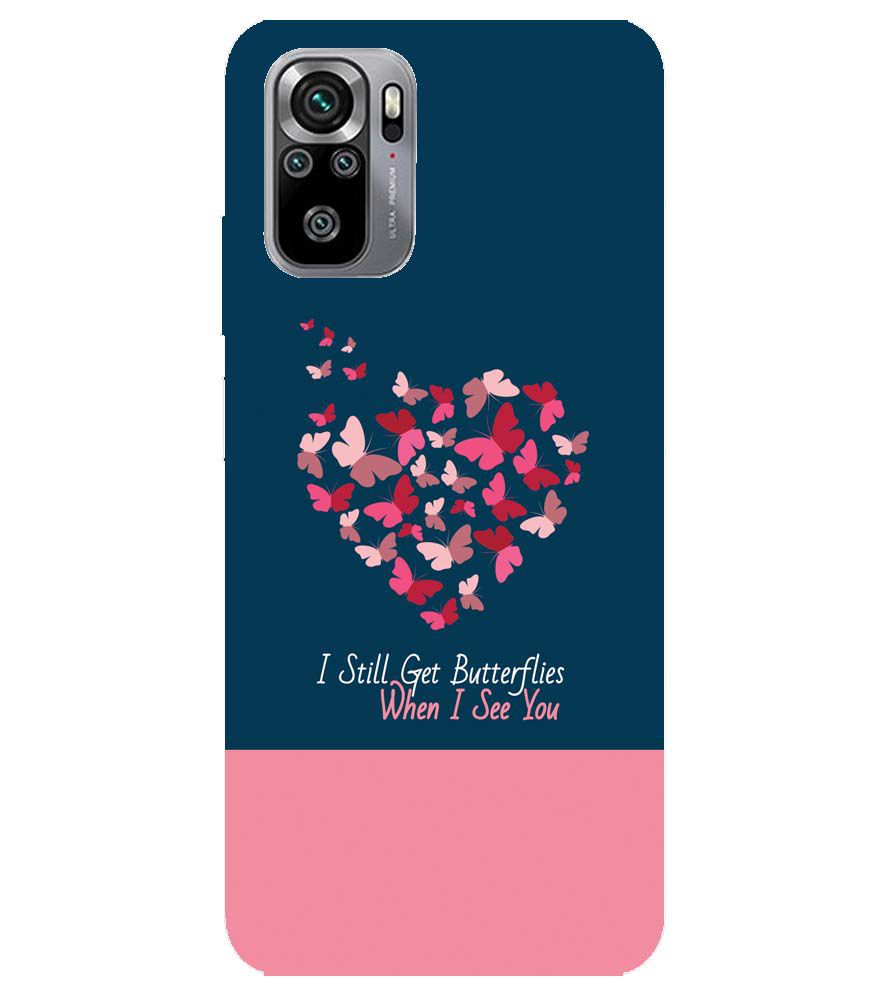 U0317-Butterflies on Seeing You Back Cover for Xiaomi Redmi Note 10