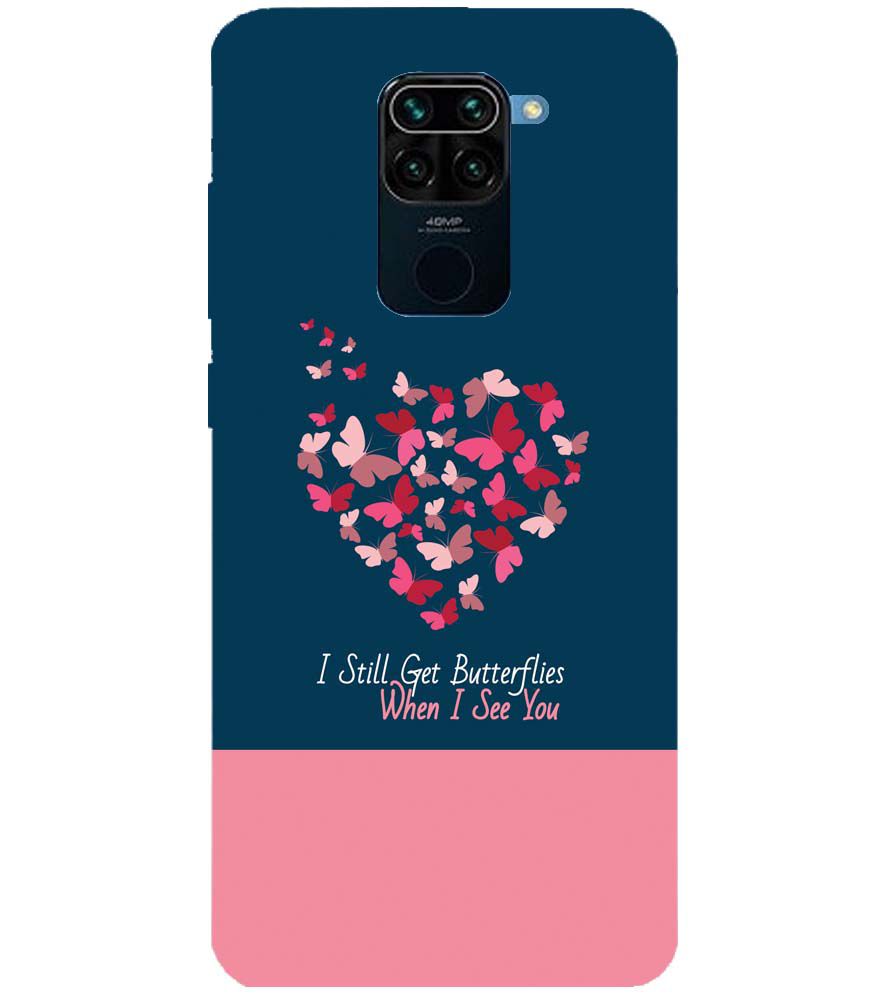 U0317-Butterflies on Seeing You Back Cover for Xiaomi Redmi Note 9
