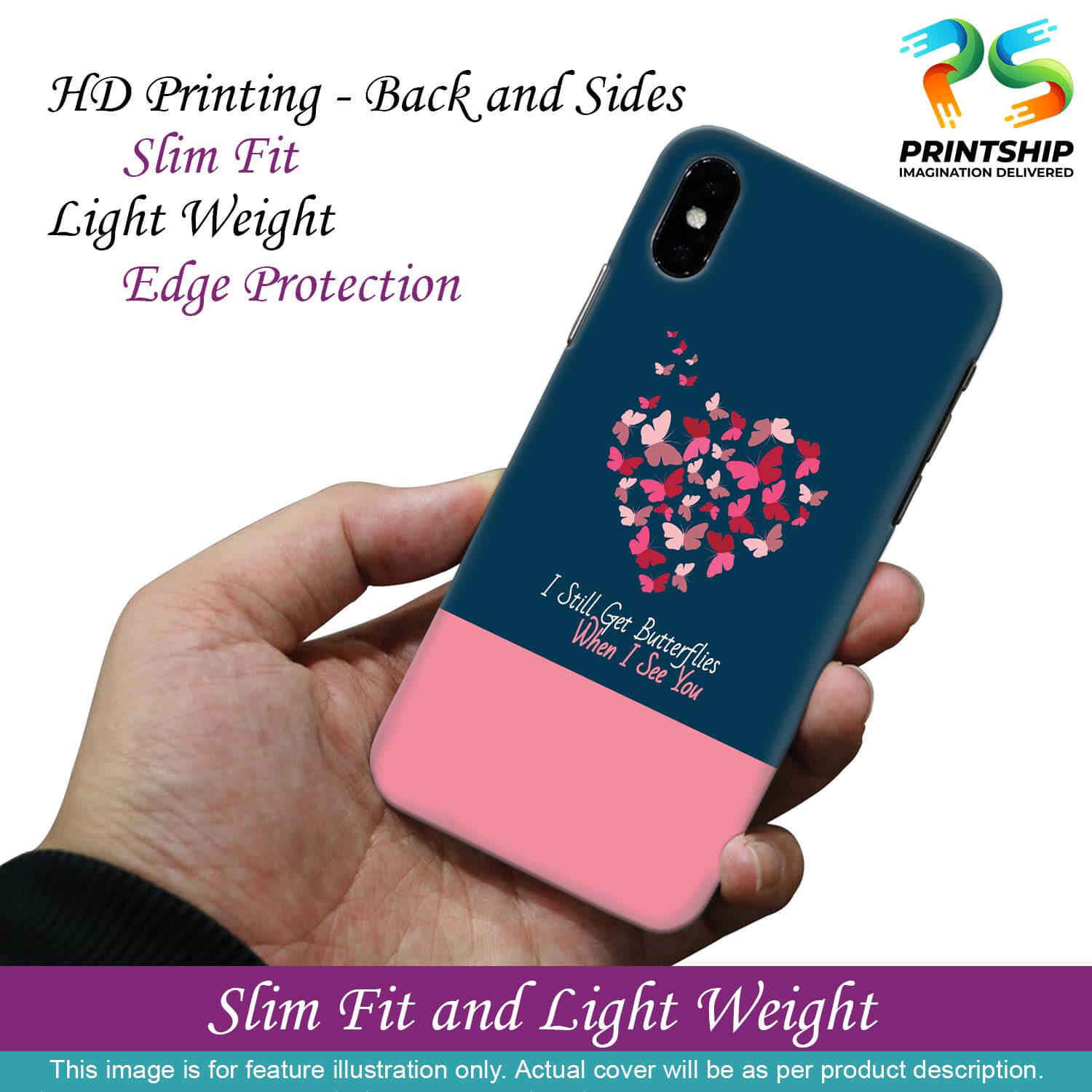 U0317-Butterflies on Seeing You Back Cover for Oppo A72