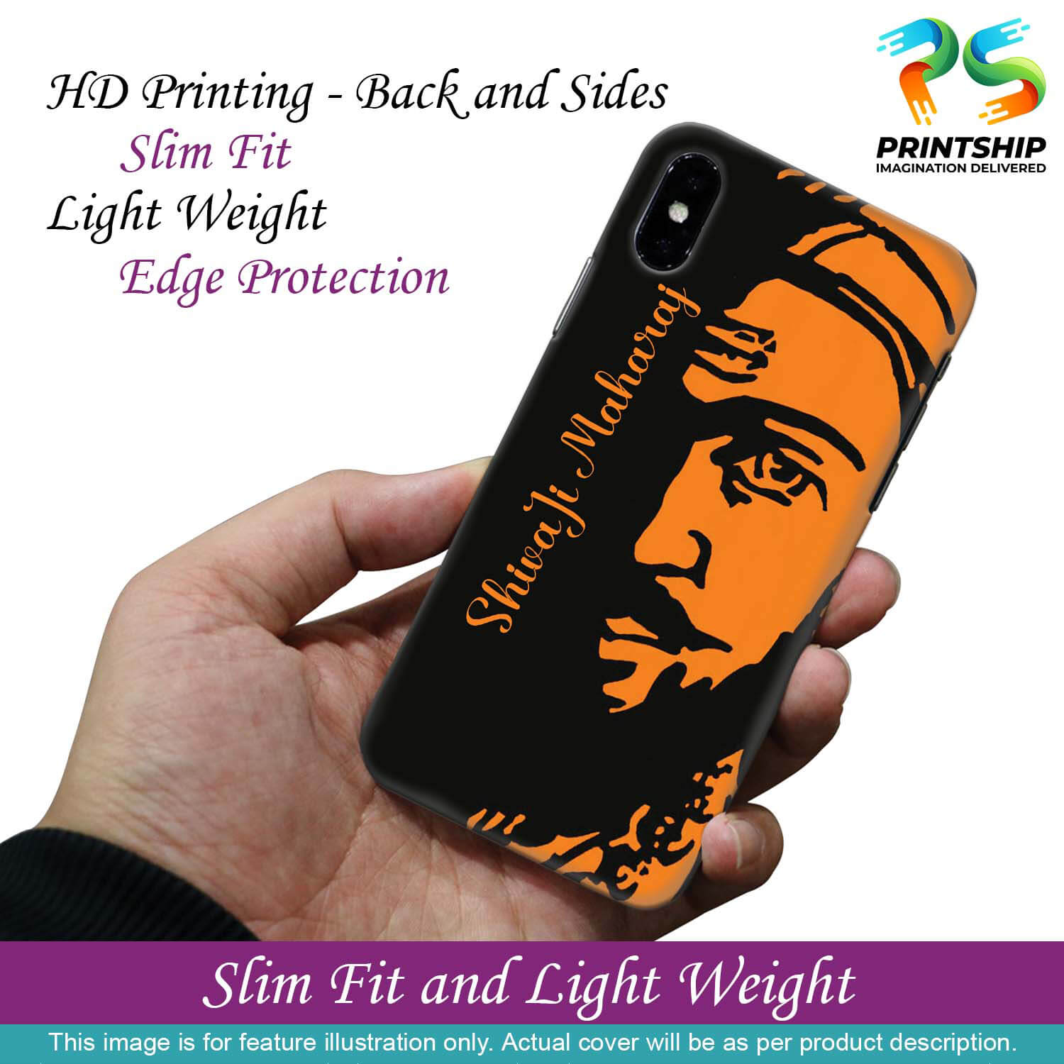 W0042-Shivaji Maharaj Back Cover for Xiaomi Redmi 9i