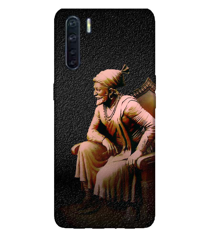 W0043-Shivaji Photo Back Cover for Oppo F15