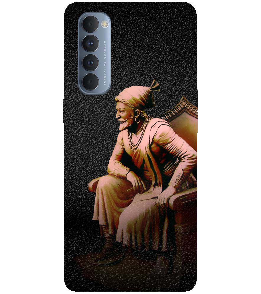 W0043-Shivaji Photo Back Cover for Oppo Reno4 Pro