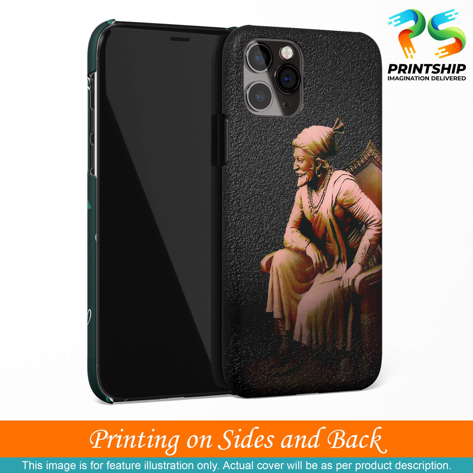 W0043-Shivaji Photo Back Cover for vivo X70 Pro-Image3