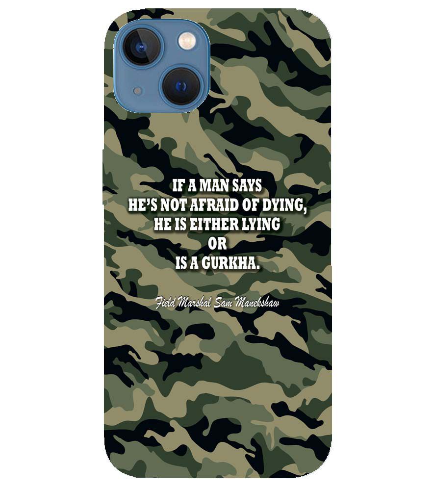 W0450-Indian Army Quote Back Cover for Apple iPhone 13