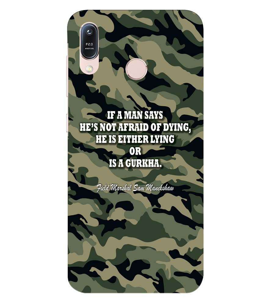W0450-Indian Army Quote Back Cover for Asus Zenfone Max (M1) ZB556KL