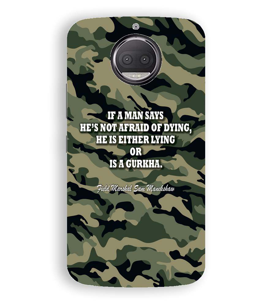 W0450-Indian Army Quote Back Cover for Motorola Moto G5S Plus