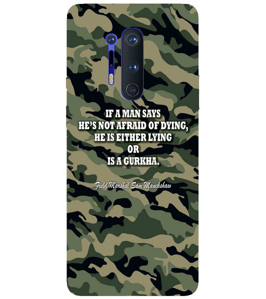 W0450-Indian Army Quote Back Cover for OnePlus 8 Pro