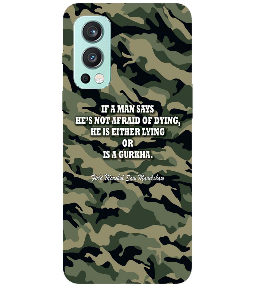 W0450-Indian Army Quote Back Cover for OnePlus Nord 2 5G