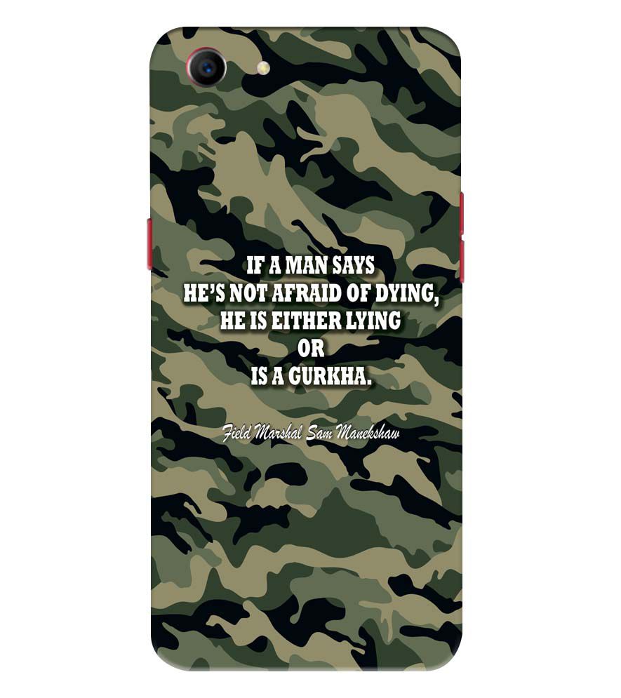 W0450-Indian Army Quote Back Cover for Oppo A1