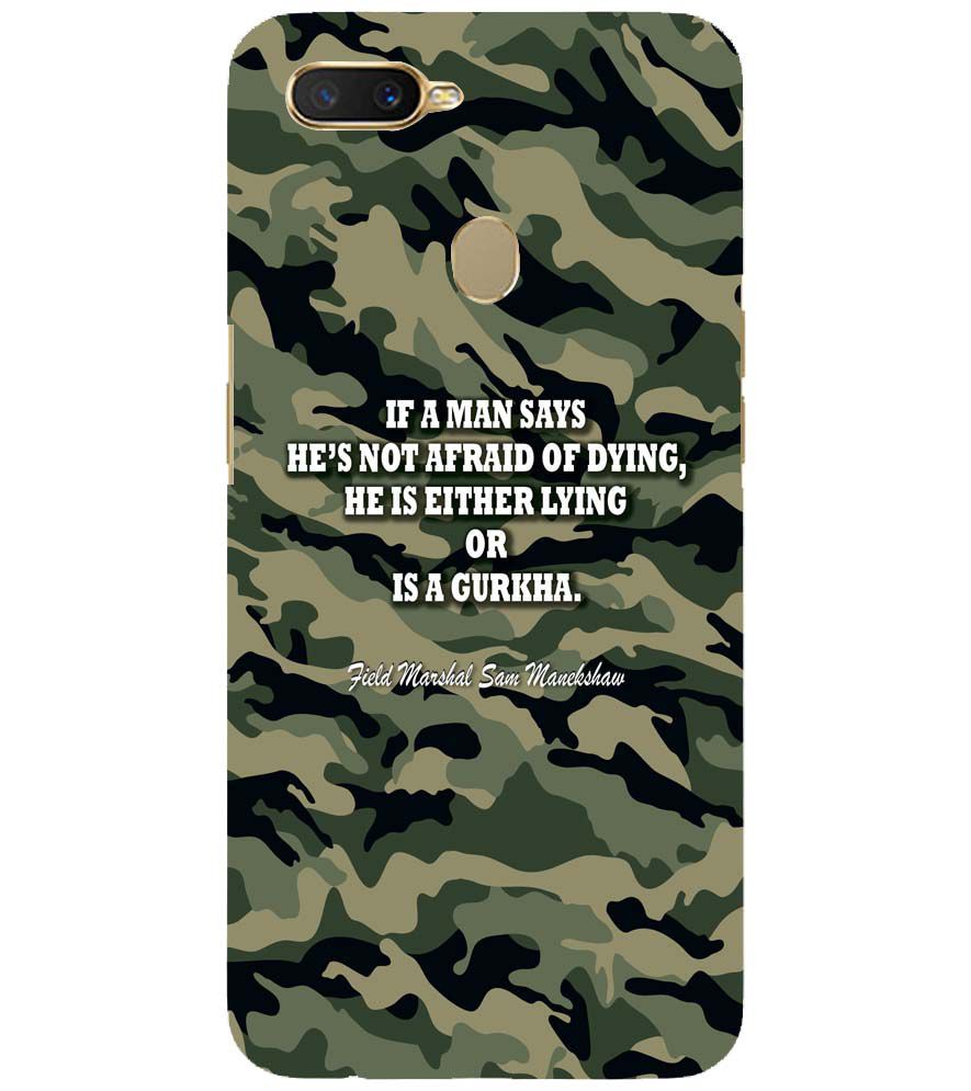 W0450-Indian Army Quote Back Cover for Oppo A11K