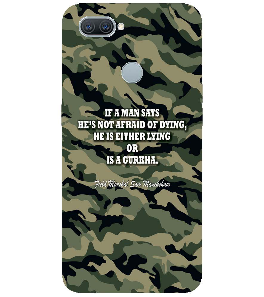 W0450-Indian Army Quote Back Cover for Oppo A7