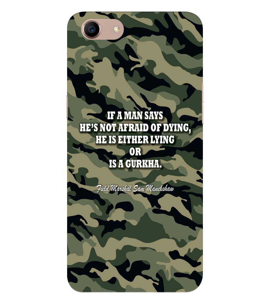 W0450-Indian Army Quote Back Cover for Oppo A83