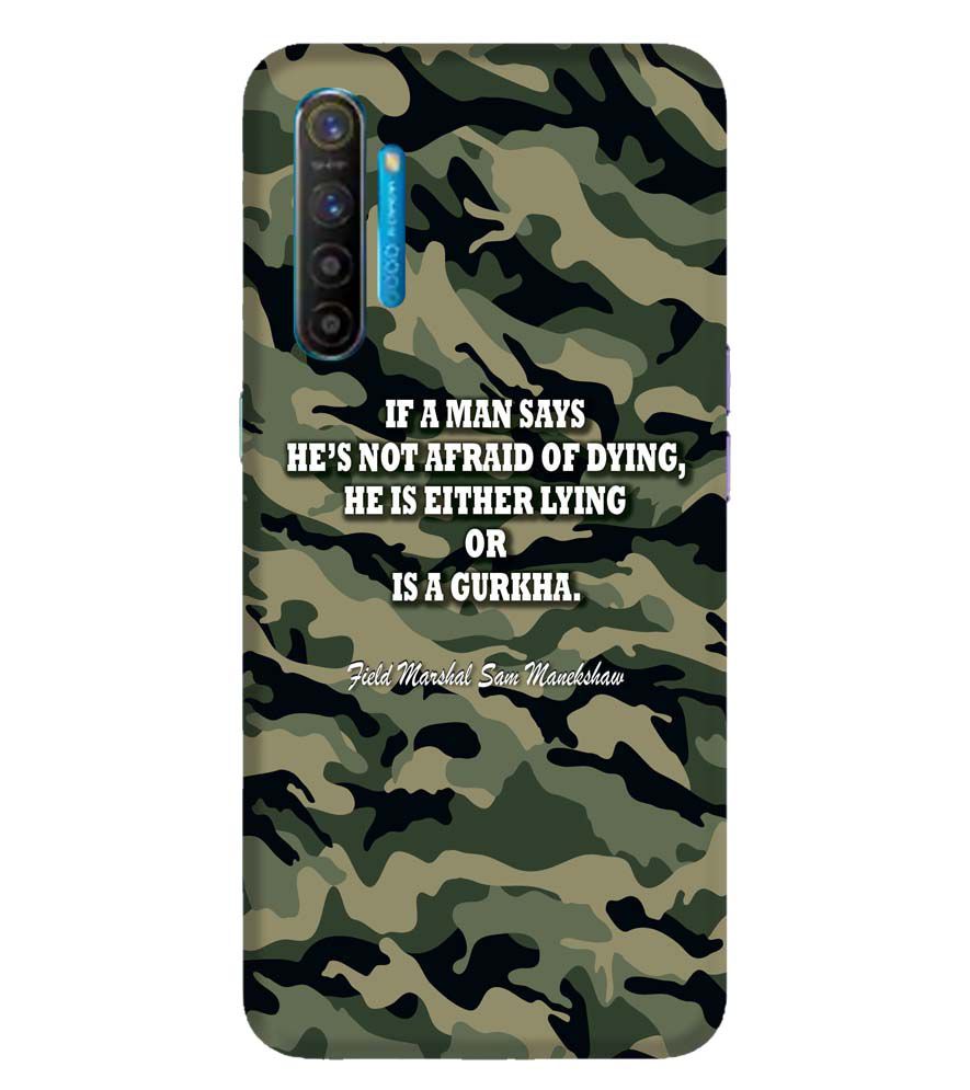 W0450-Indian Army Quote Back Cover for Oppo K5