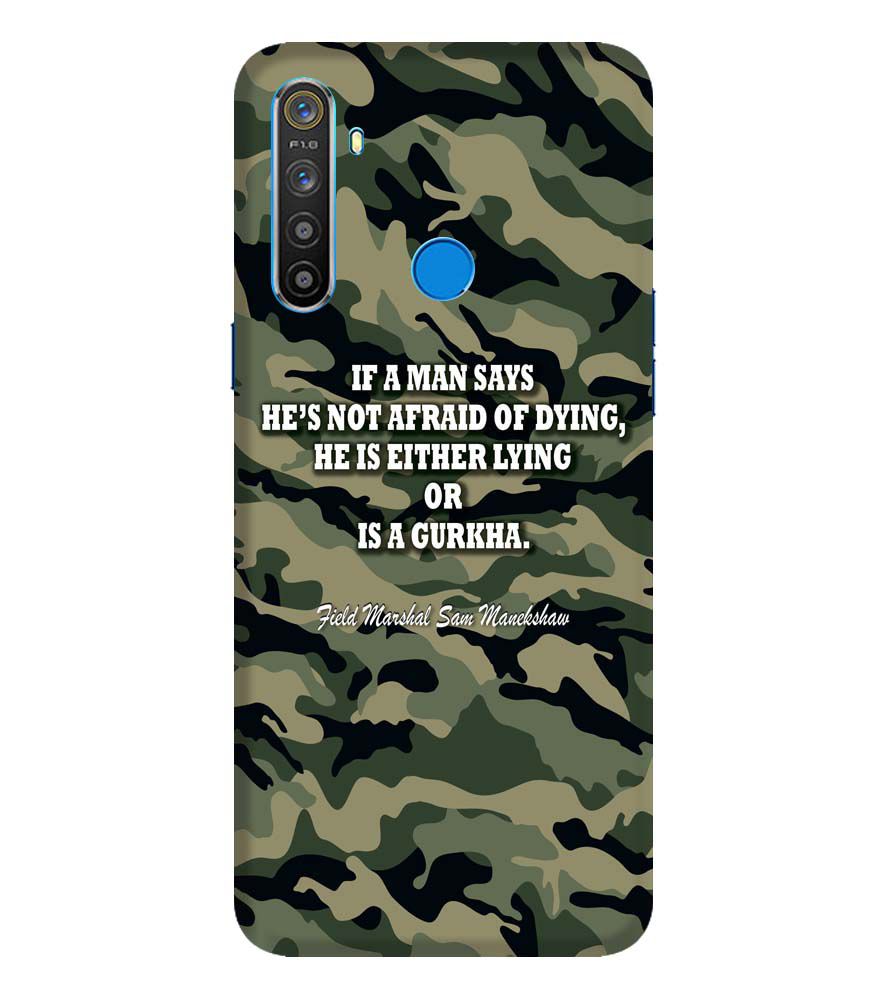 W0450-Indian Army Quote Back Cover for Realme 5i