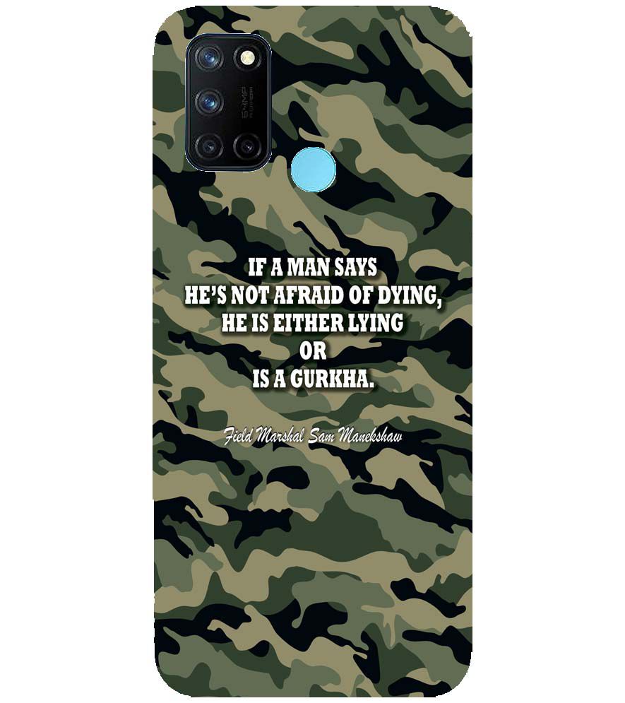 W0450-Indian Army Quote Back Cover for Realme 7i