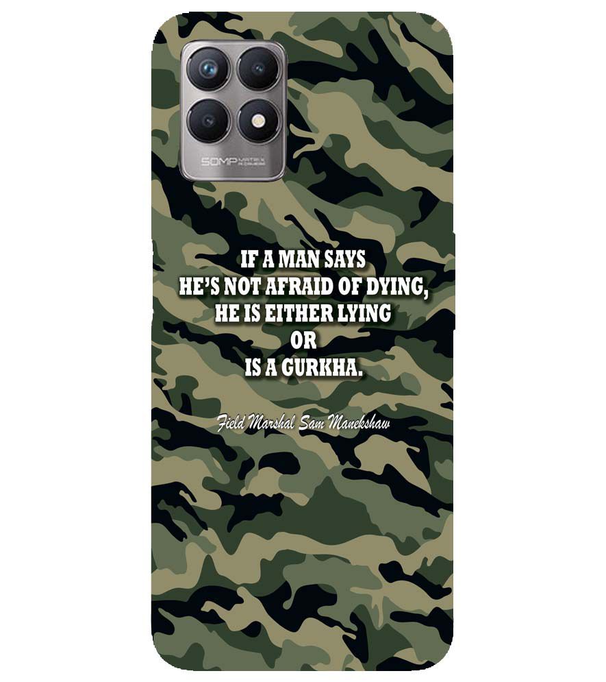 W0450-Indian Army Quote Back Cover for Realme 8i