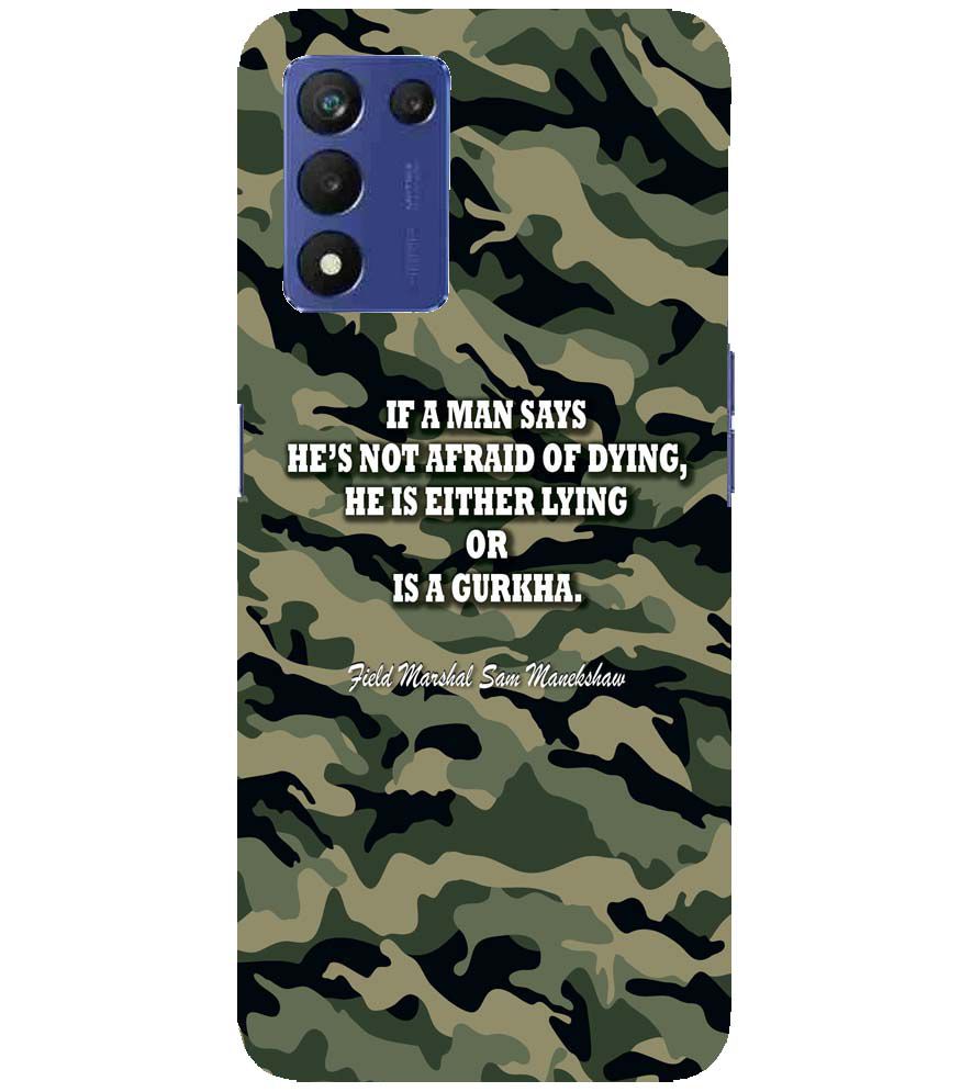 W0450-Indian Army Quote Back Cover for Realme 9 5G Speed