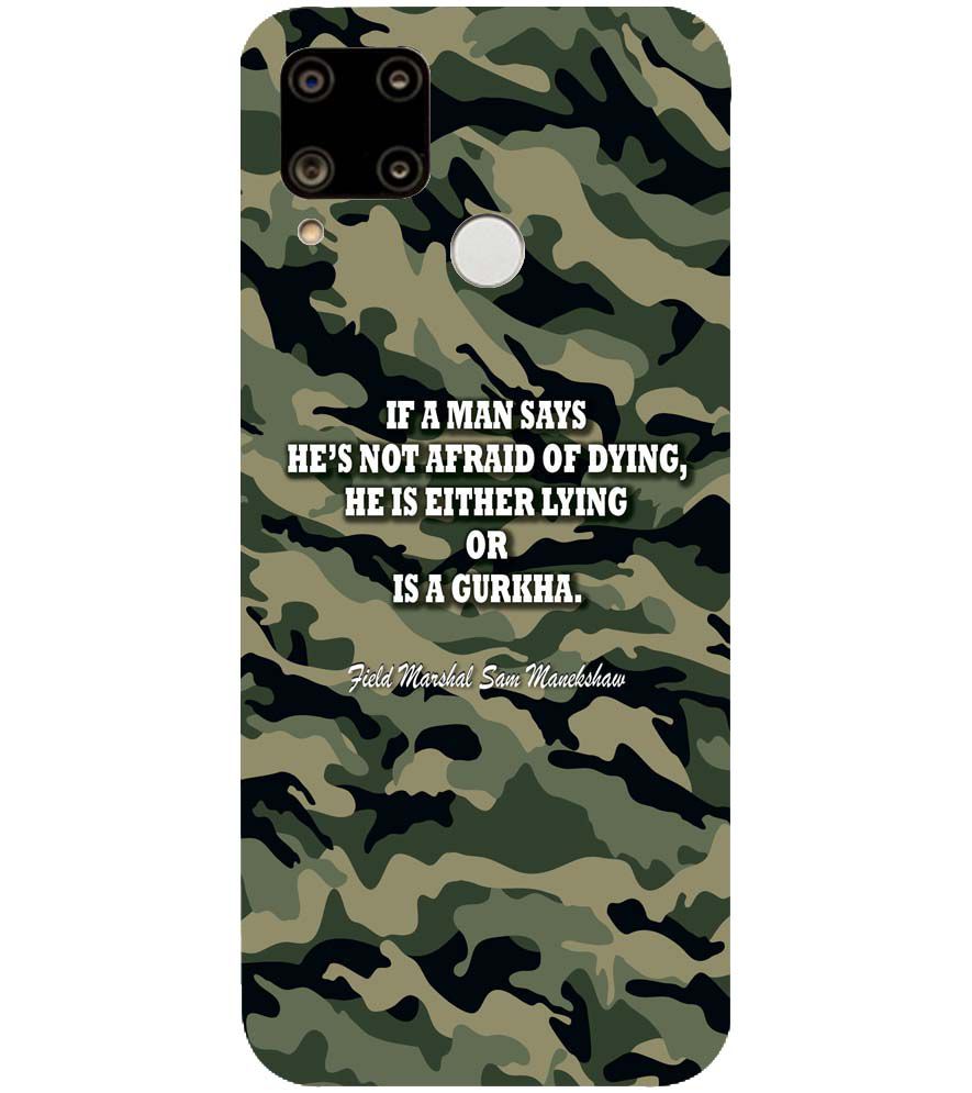 W0450-Indian Army Quote Back Cover for Realme C15