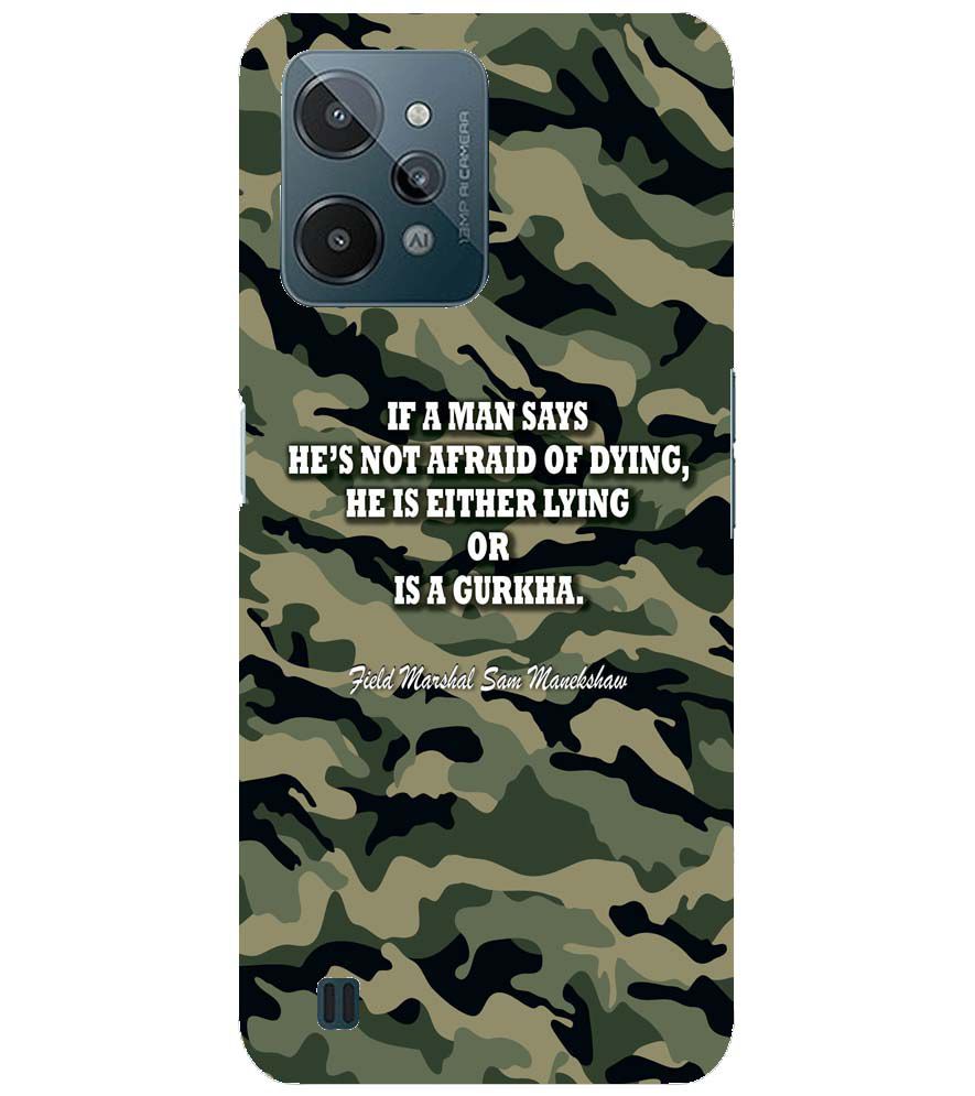W0450-Indian Army Quote Back Cover for Realme C31