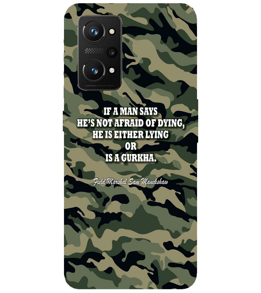 W0450-Indian Army Quote Back Cover for Realme Q3 Pro 5G