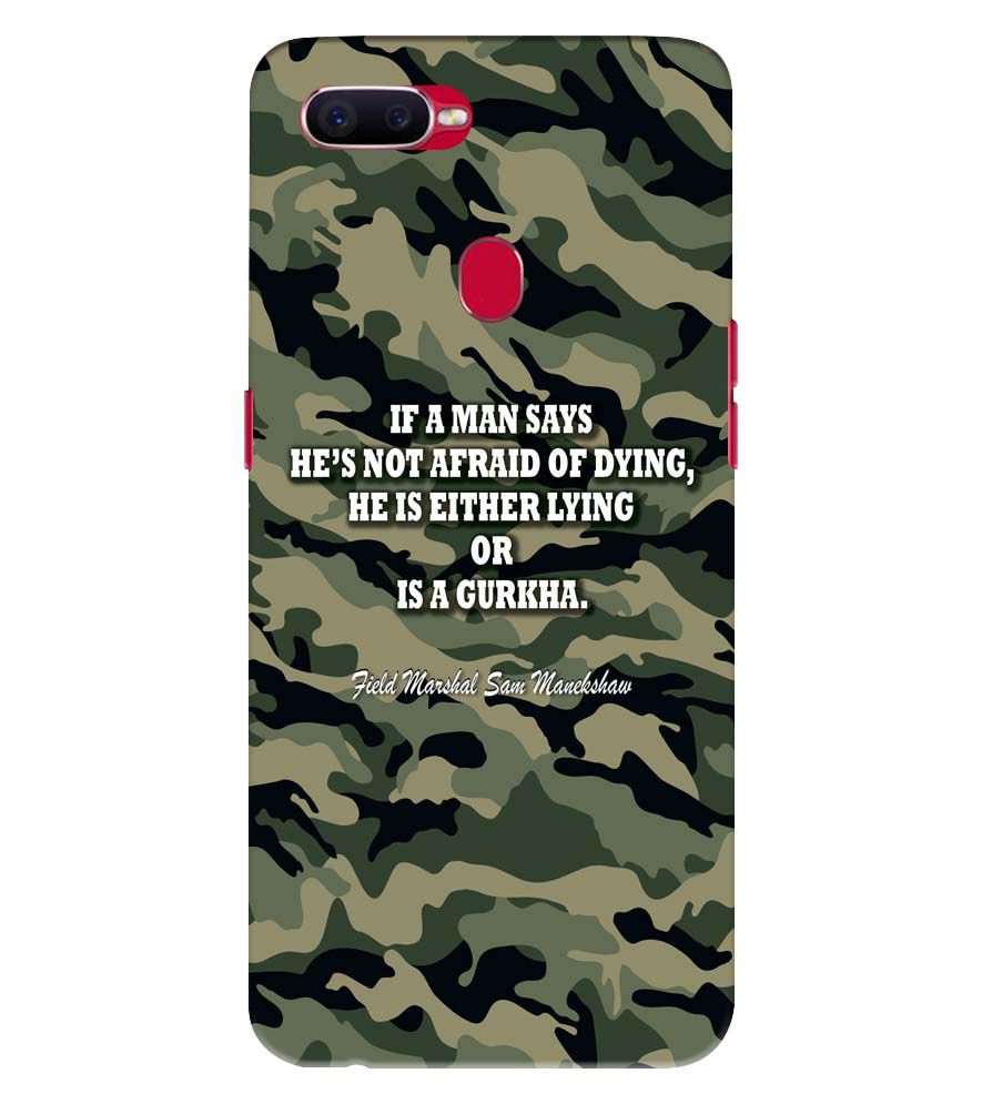 W0450-Indian Army Quote Back Cover for Realme U1