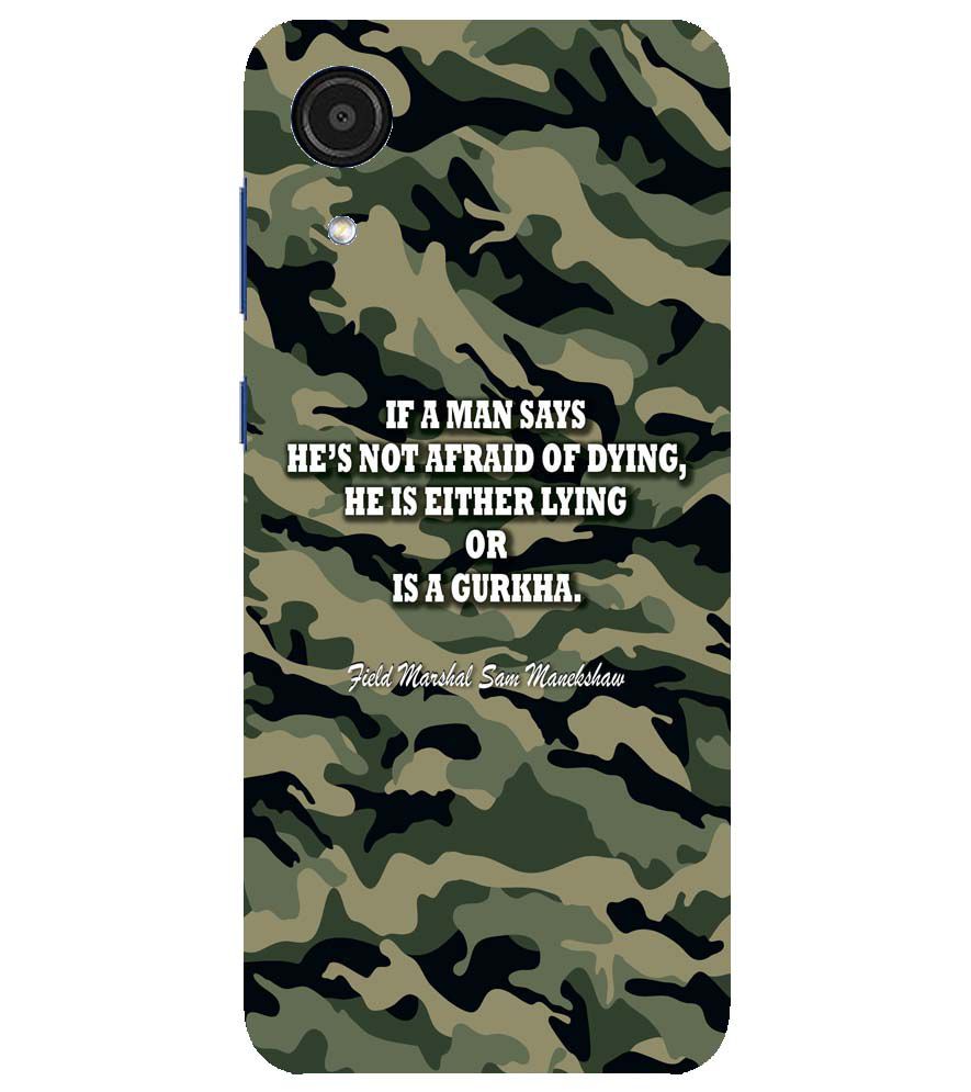 W0450-Indian Army Quote Back Cover for Samsung Galaxy A03 Core