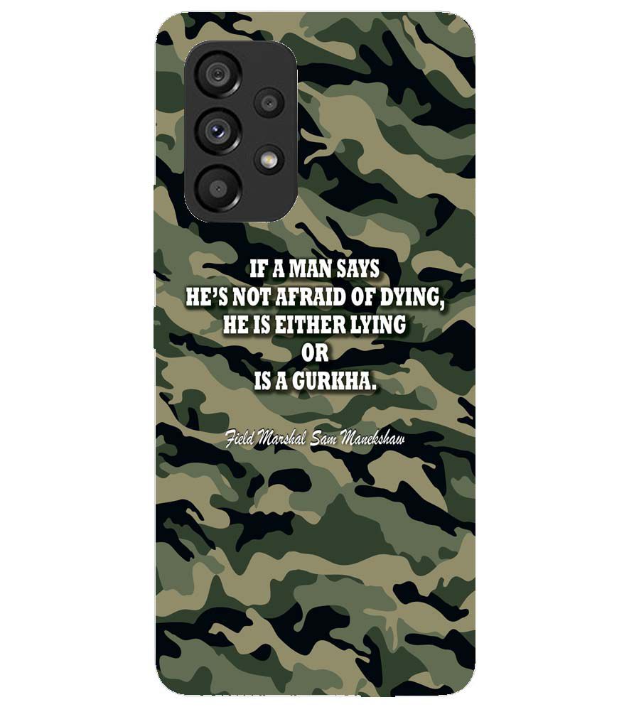 W0450-Indian Army Quote Back Cover for Samsung Galaxy A53 5G