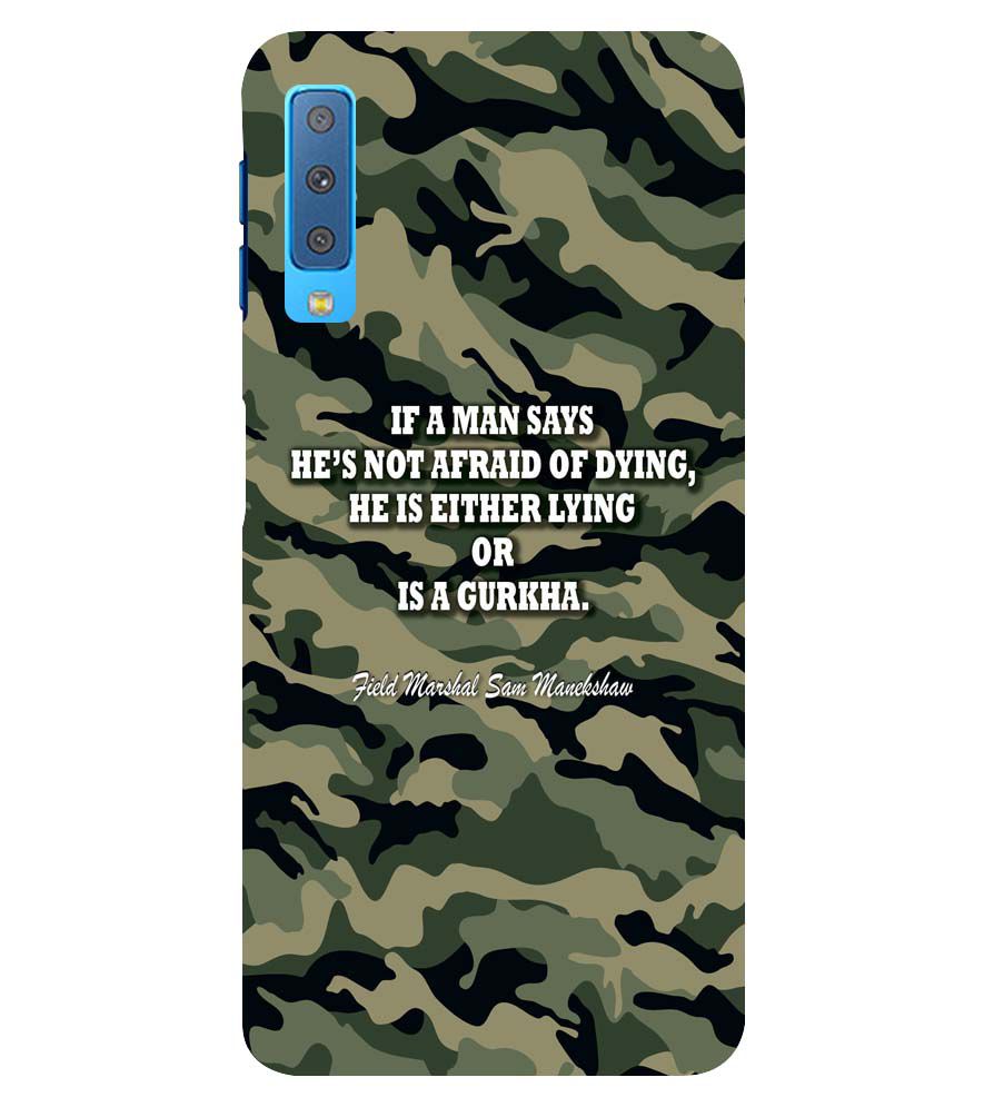 W0450-Indian Army Quote Back Cover for Samsung Galaxy A7 (2018)