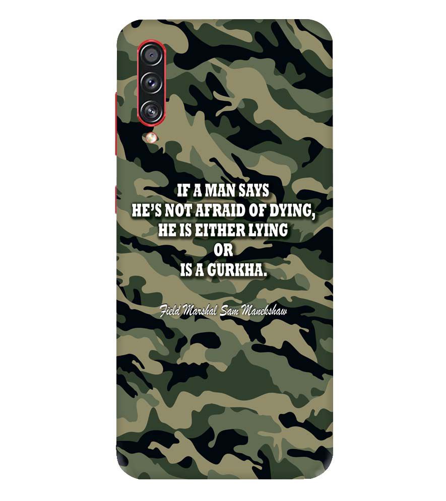 W0450-Indian Army Quote Back Cover for Samsung Galaxy A70s