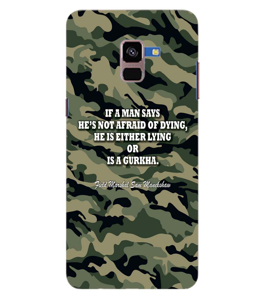 W0450-Indian Army Quote Back Cover for Samsung Galaxy A8 Plus