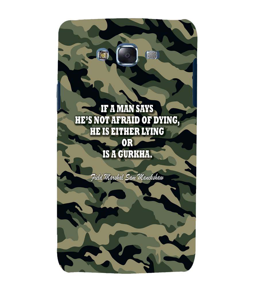W0450-Indian Army Quote Back Cover for Samsung Galaxy J7 (2015)