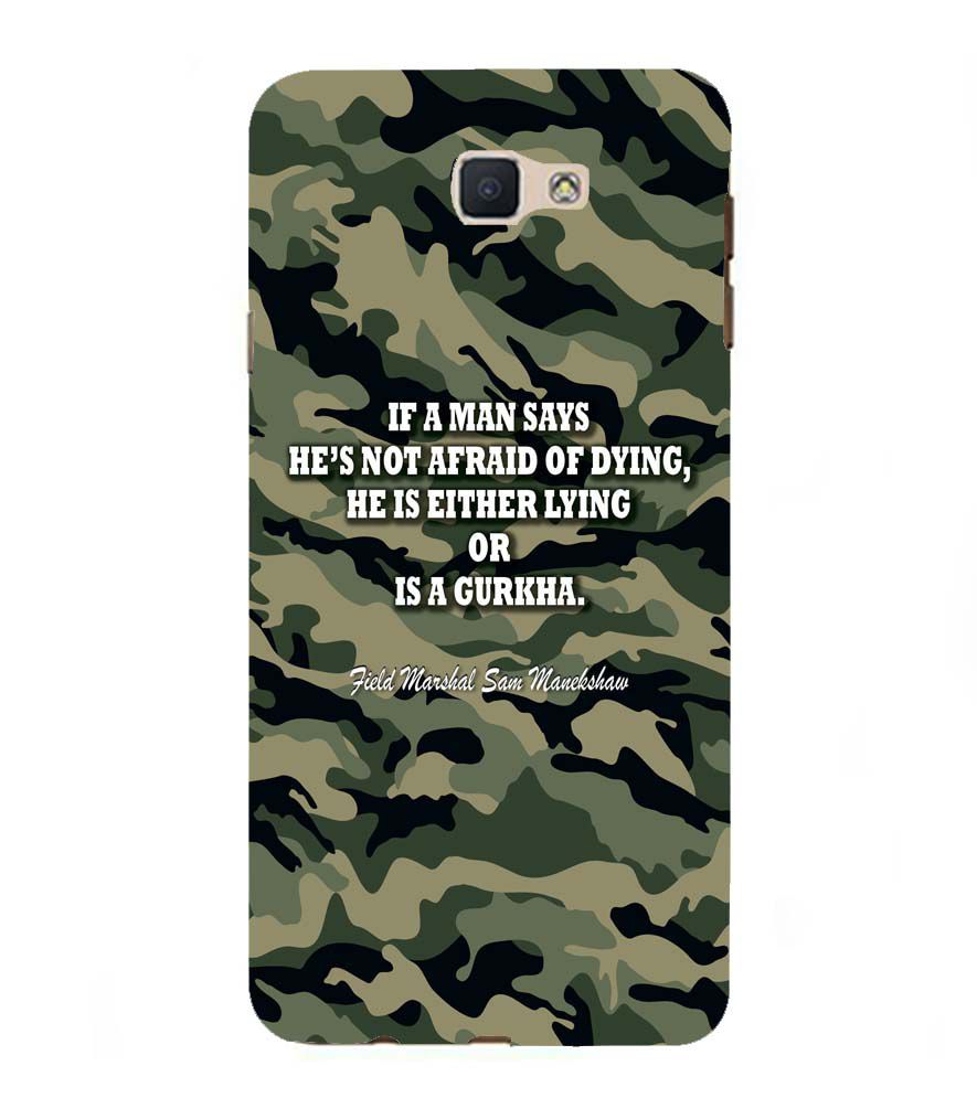 W0450-Indian Army Quote Back Cover for Samsung Galaxy J7 Prime (2016)