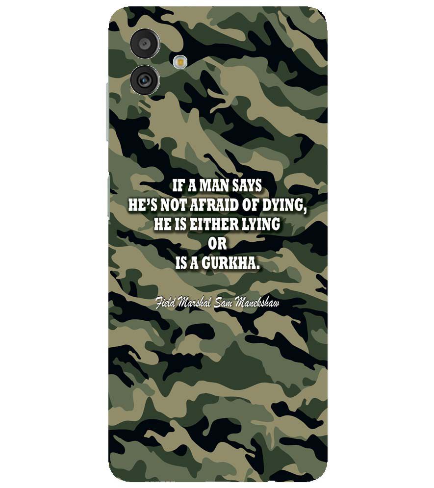 W0450-Indian Army Quote Back Cover for Samsung Galaxy M13 5G