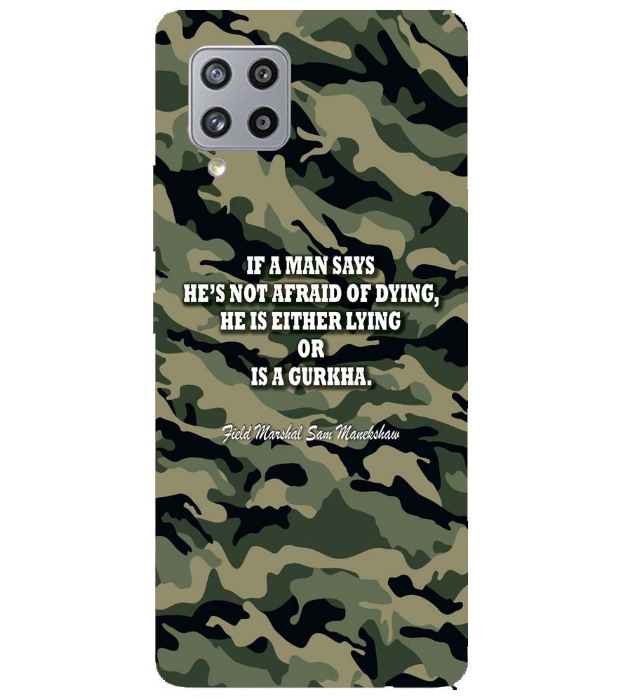 W0450-Indian Army Quote Back Cover for Samsung Galaxy M42 