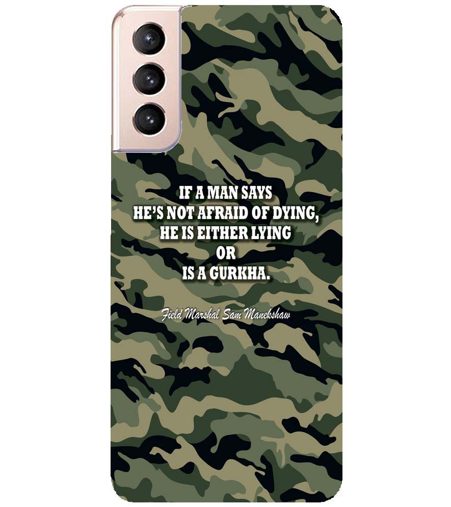 W0450-Indian Army Quote Back Cover for Samsung Galaxy S21+ 5G