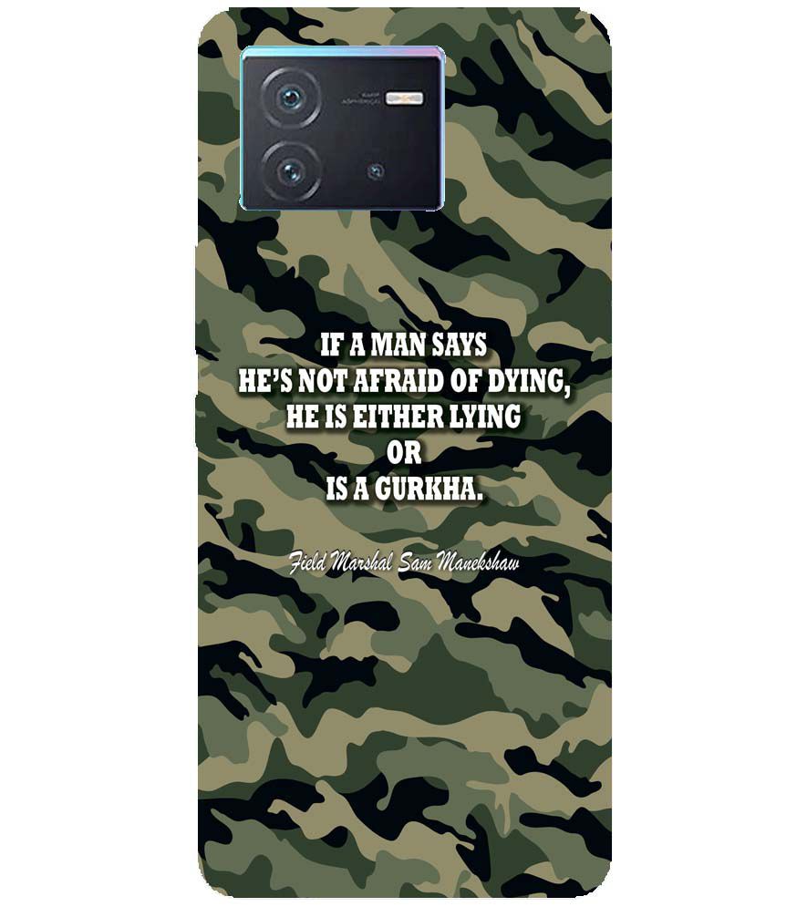 W0450-Indian Army Quote Back Cover for vivo iQOO Neo 6