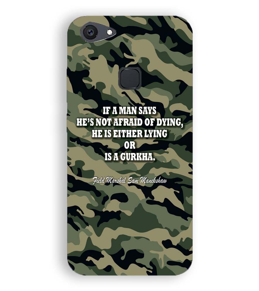 W0450-Indian Army Quote Back Cover for Vivo V7 Plus