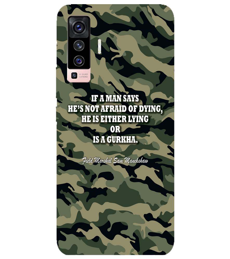 W0450-Indian Army Quote Back Cover for vivo X50