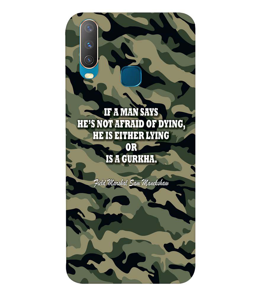 W0450-Indian Army Quote Back Cover for Vivo Y17
