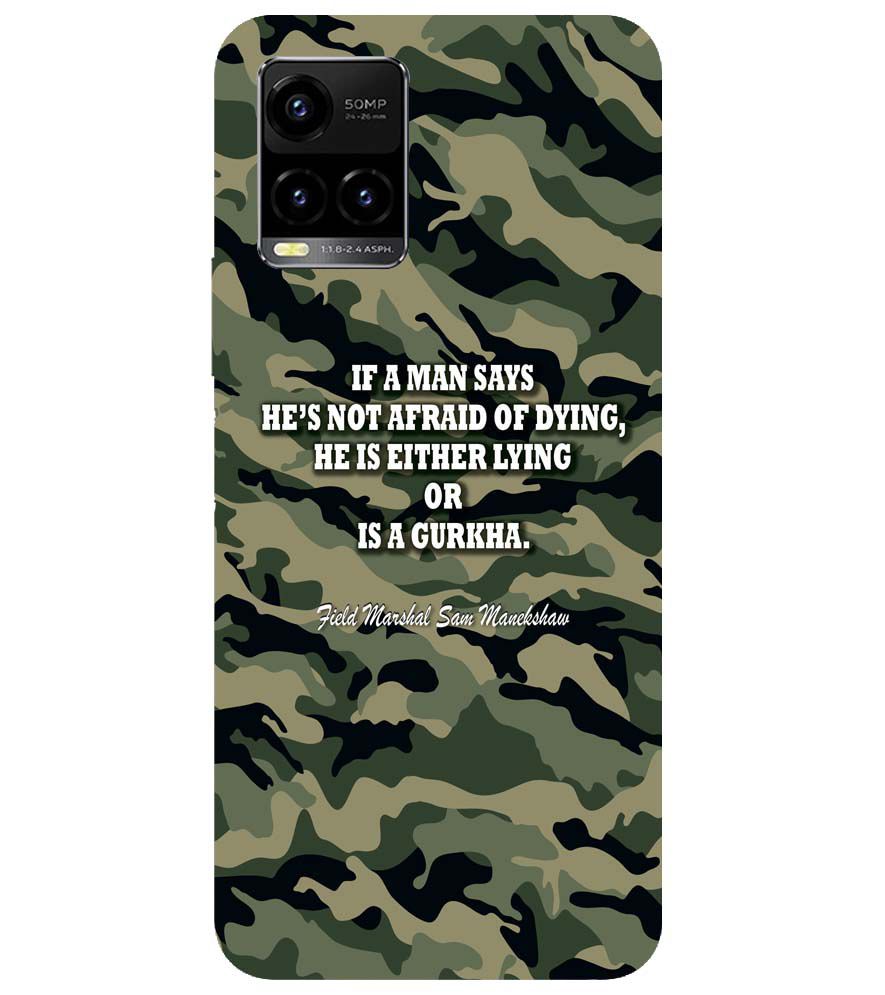 W0450-Indian Army Quote Back Cover for vivo Y33s