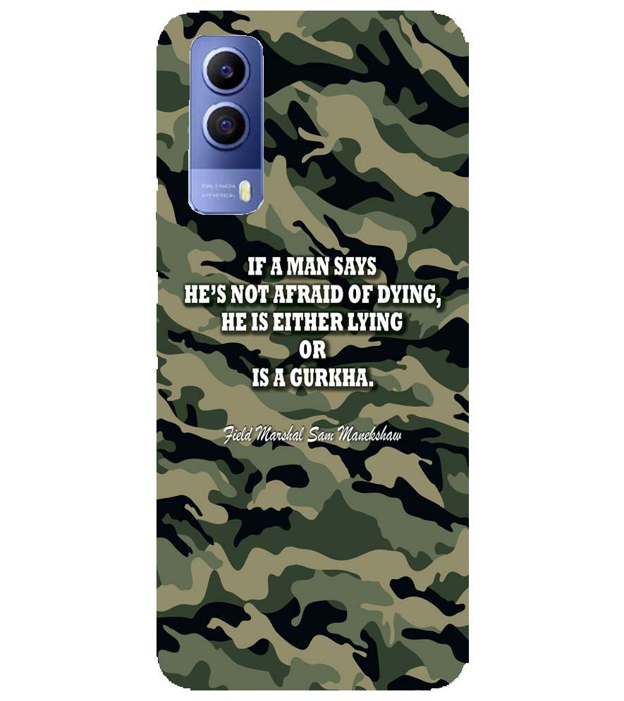 W0450-Indian Army Quote Back Cover for vivo Y53s