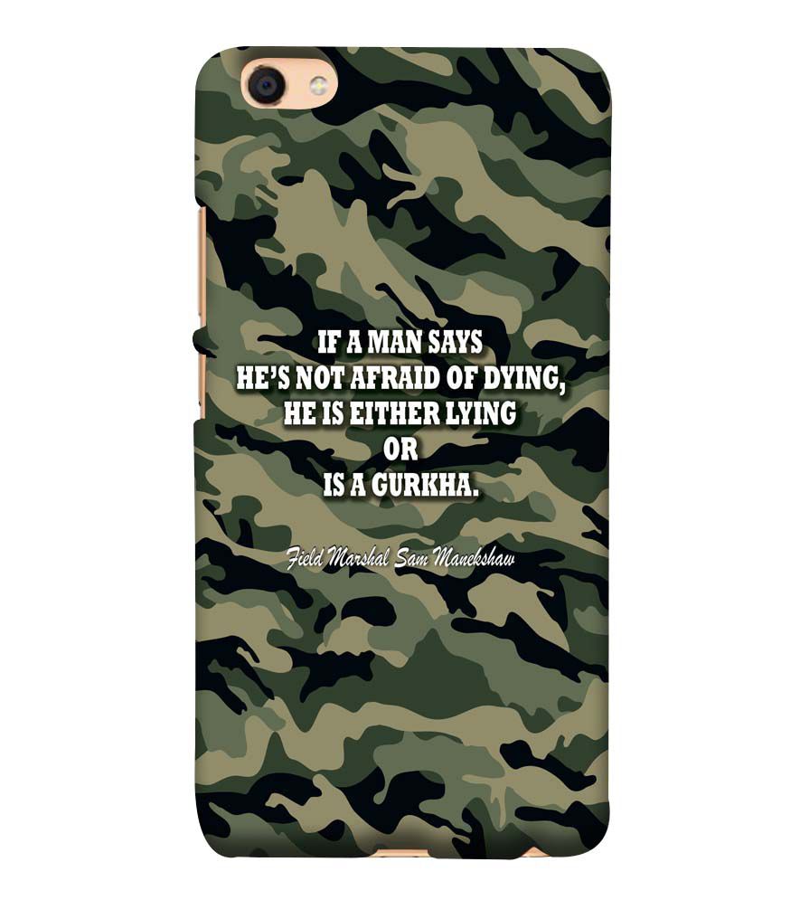 W0450-Indian Army Quote Back Cover for Vivo Y55L