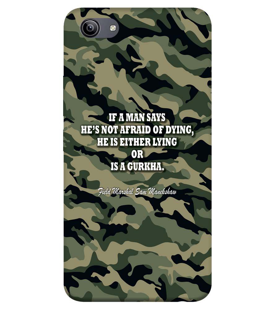 W0450-Indian Army Quote Back Cover for Vivo Y81
