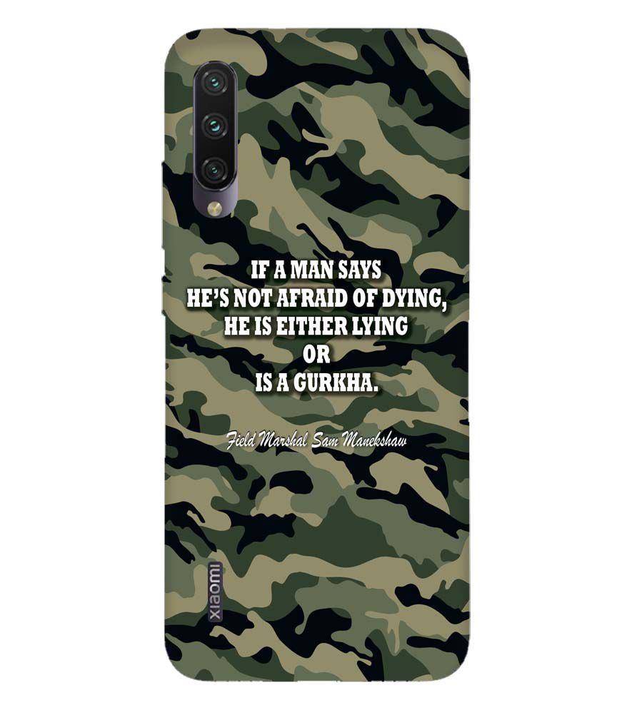 W0450-Indian Army Quote Back Cover for Xiaomi Mi A3