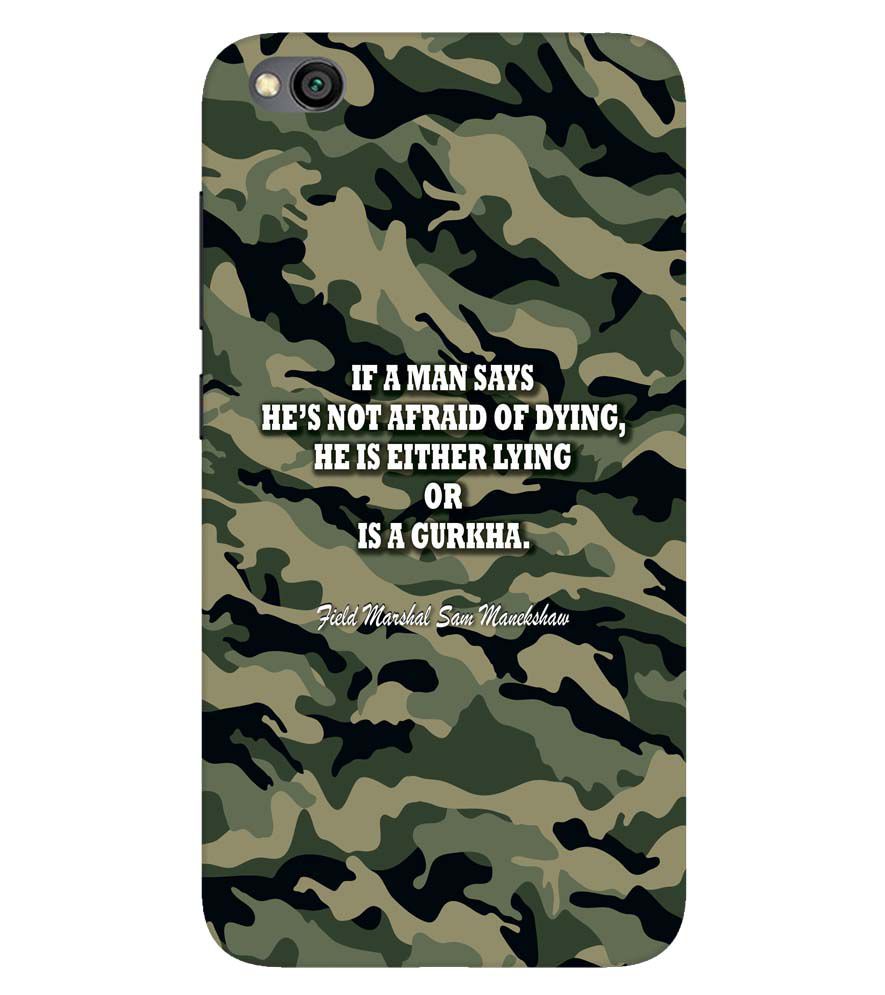 W0450-Indian Army Quote Back Cover for Xiaomi Redmi Go