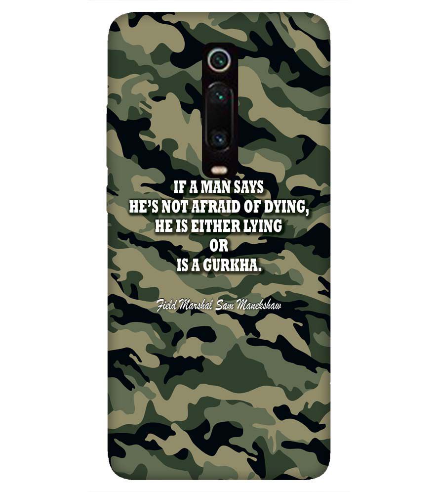W0450-Indian Army Quote Back Cover for Xiaomi Redmi K20 and K20 Pro