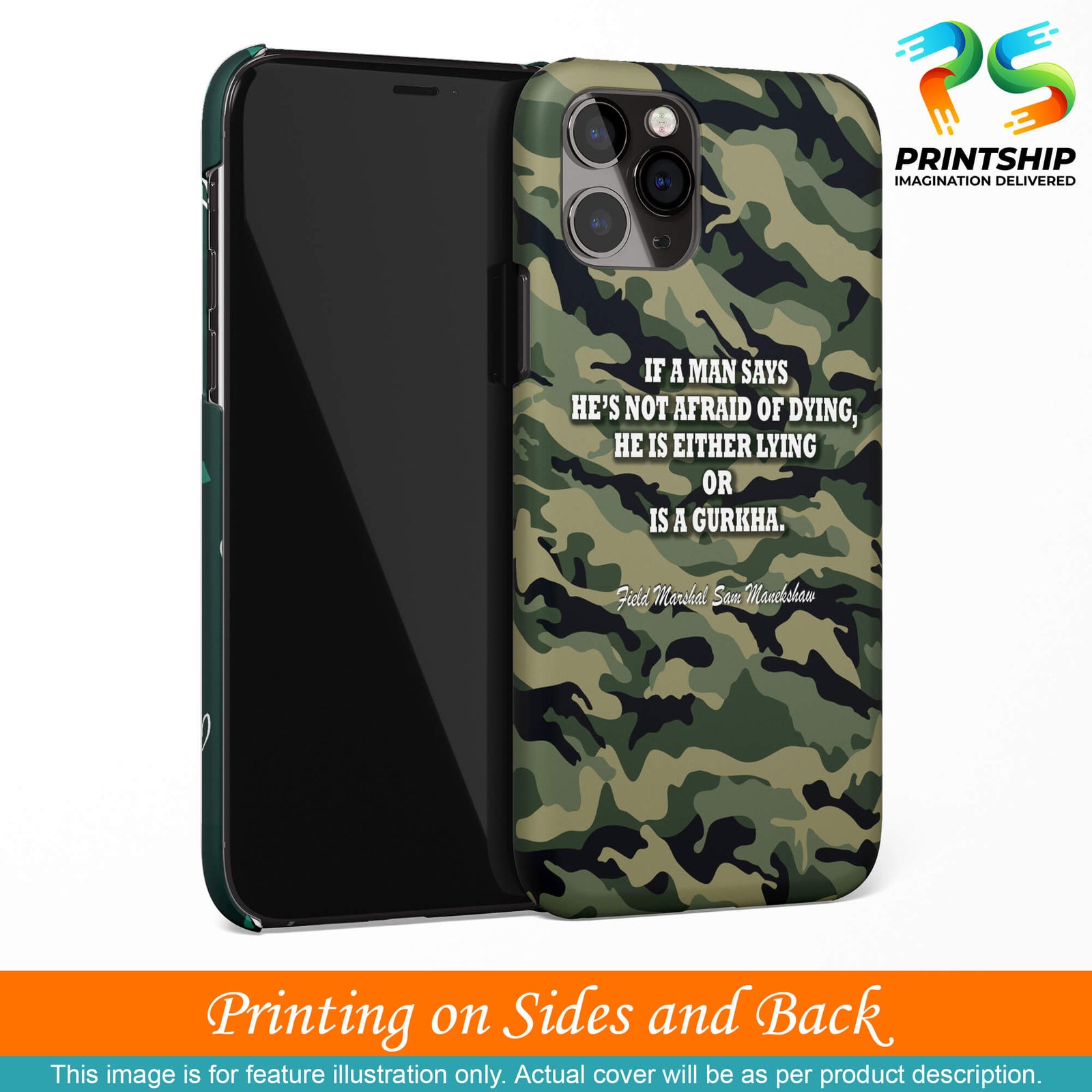 W0450-Indian Army Quote Back Cover for Samsung Galaxy J6+-Image3