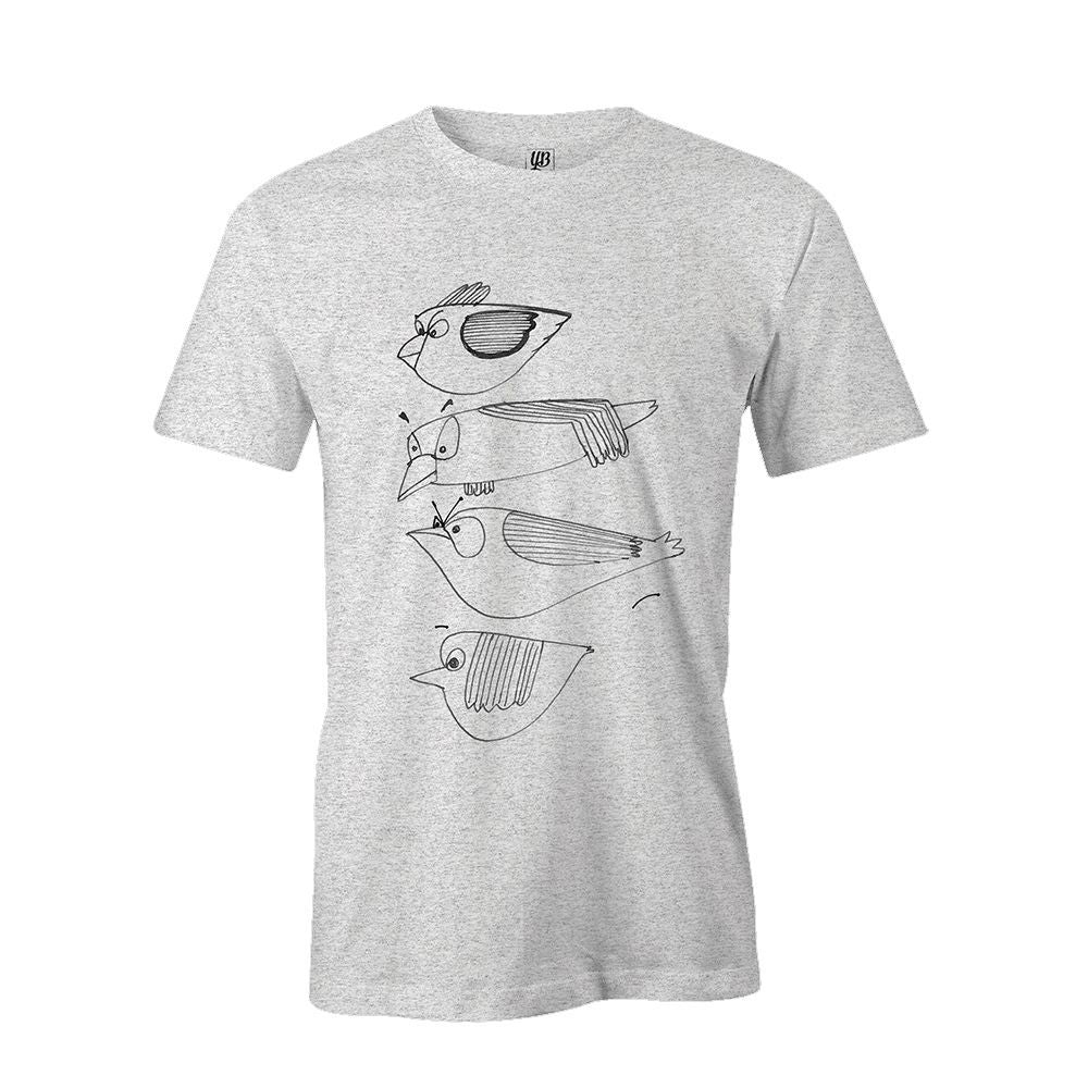 Angry birds Men T-Shirt-White Melange